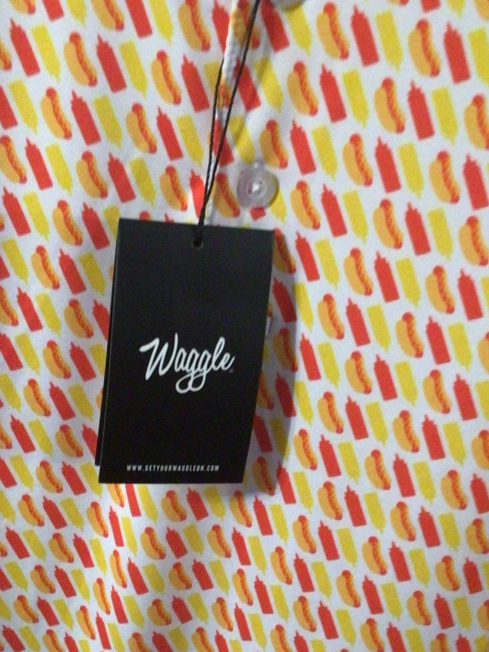 XL Size Waggle “Glizzy” Men’s Golf Polo - Picture 4 of 6